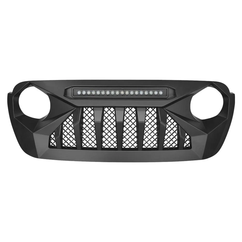 AMJPCA00102 – AMERICAN MOD Grille, With Light Cutouts Matte Black ABS Plastic With 20 Inch LED Light Bar